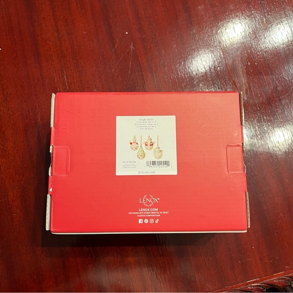 Lenox Jingle Bells Ornaments Set of 4 Porcelain Christmas Figures 2.5” NEW - Picture 2 of 4